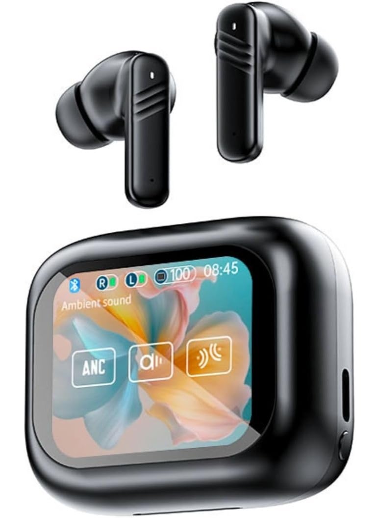SOL LX-10 Earbuds with LED Touchscreen, 144 Language Real Time Translator Two Way Translation, with HD Call/Music, Black - Image 1
